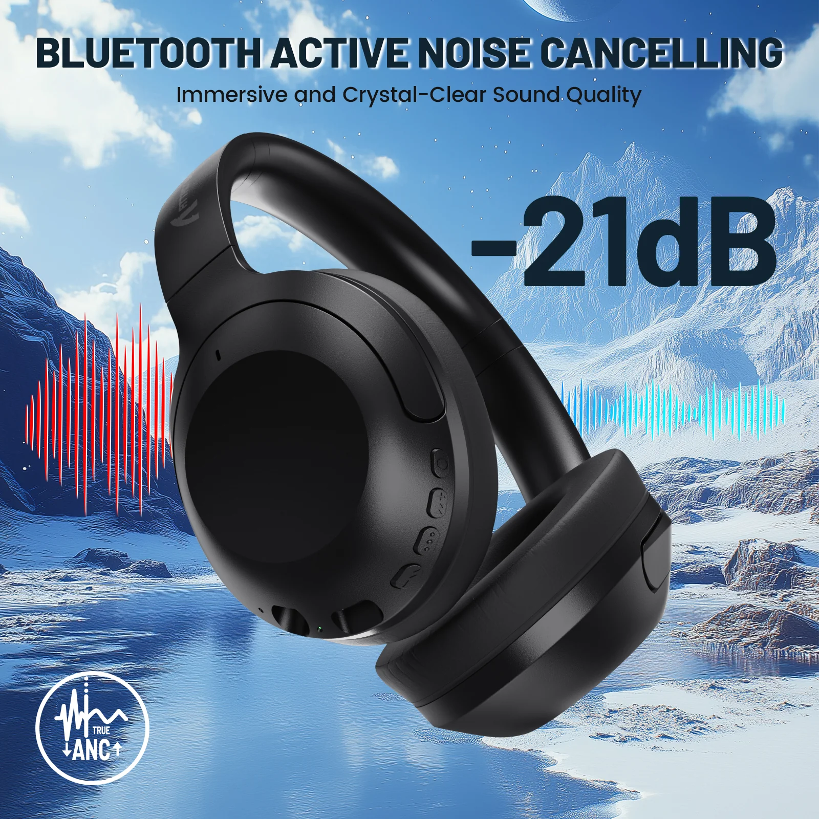 ATTACK SHARK G300 ANC Foldable Ultra-Light Dual-Mode Headphones - Image 5