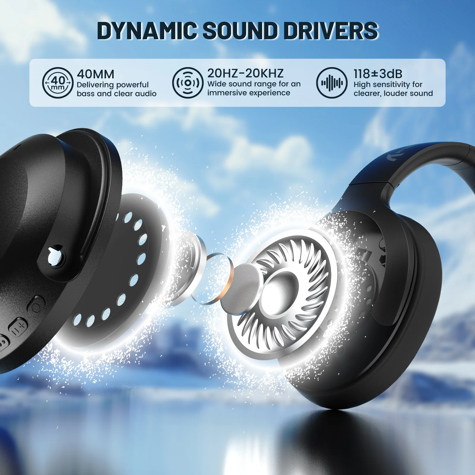 ATTACK SHARK G300 ANC Foldable Ultra-Light Dual-Mode Headphones - Image 7