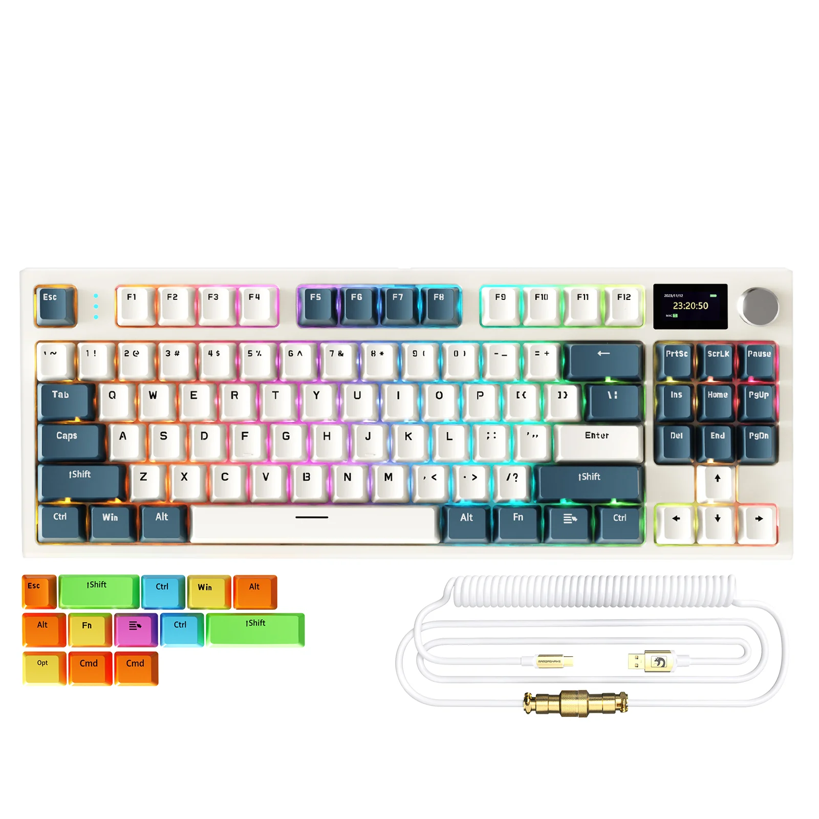 ATTACK SHARK K86 Wireless Mechanical Keyboard with Coiled Cable - Image 44