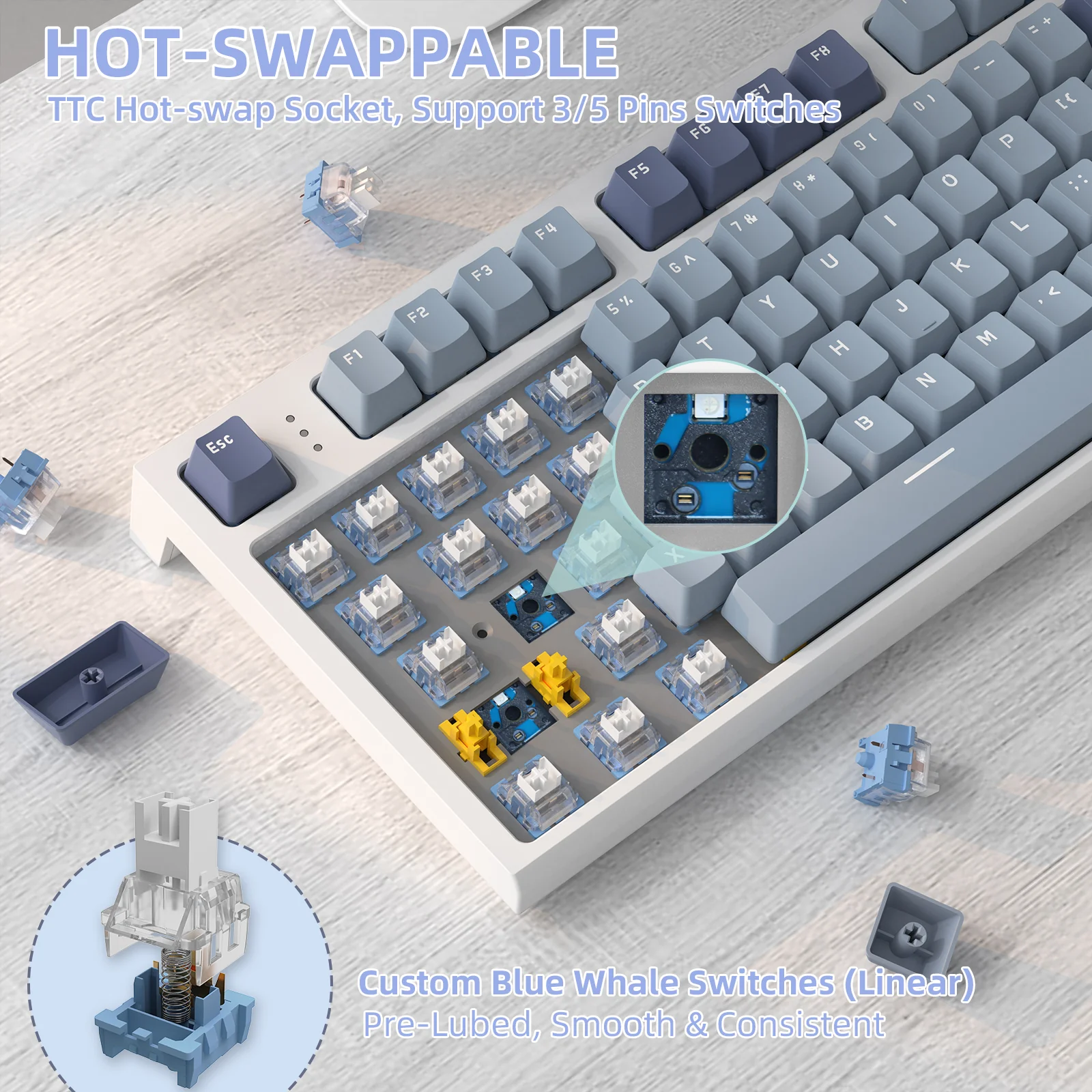 ATTACK SHARK K86 Wireless Mechanical Keyboard - Image 24