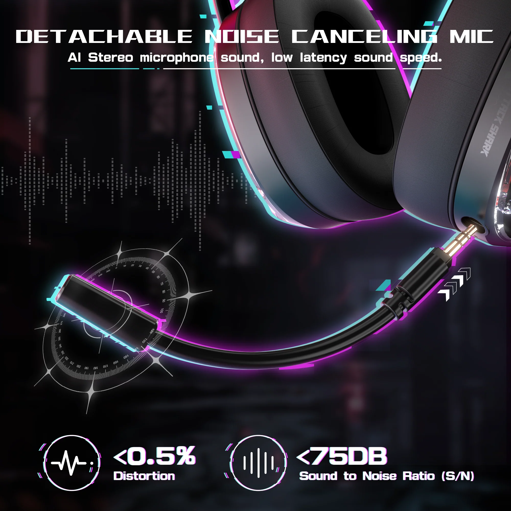 ATTACK SHARK L60 Ultra-Light Tri-Mode Gaming Headset - Image 5