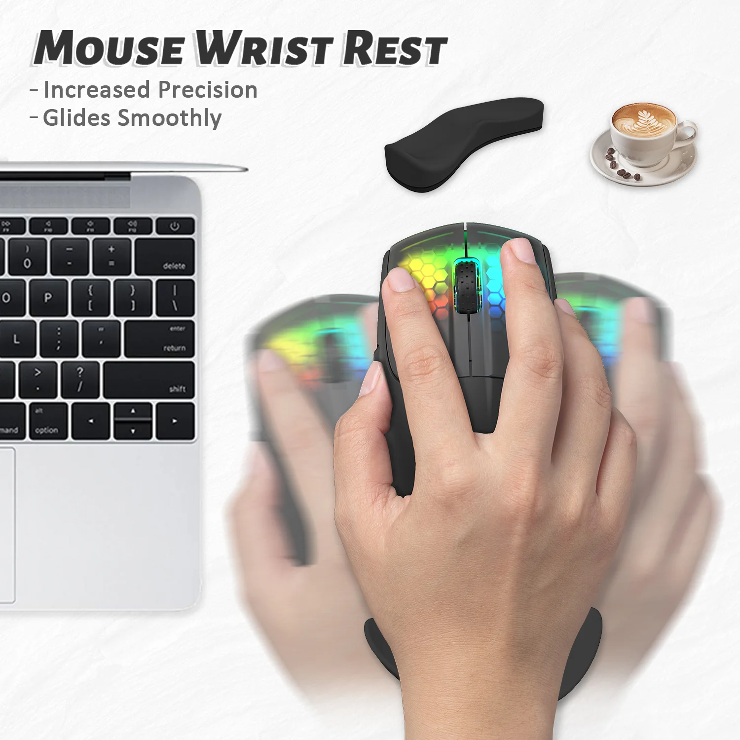 ATTACK SHARK Silicone Comfortable Mouse Wrist Rest - Image 3