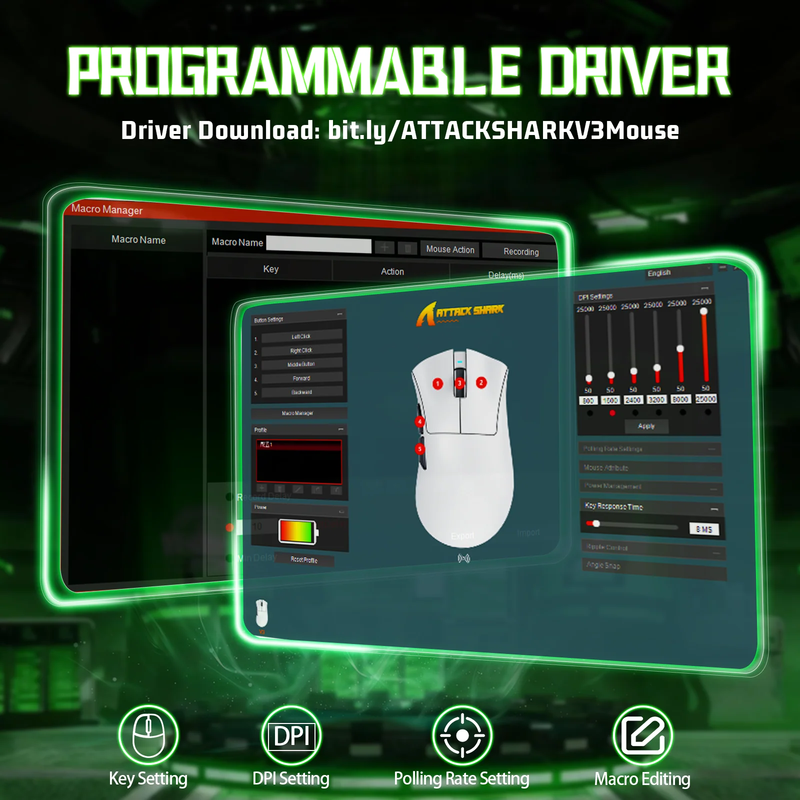 ATTACK SHARK V3 Ultra-Light Tri-Mode Gaming Mouse - Image 36