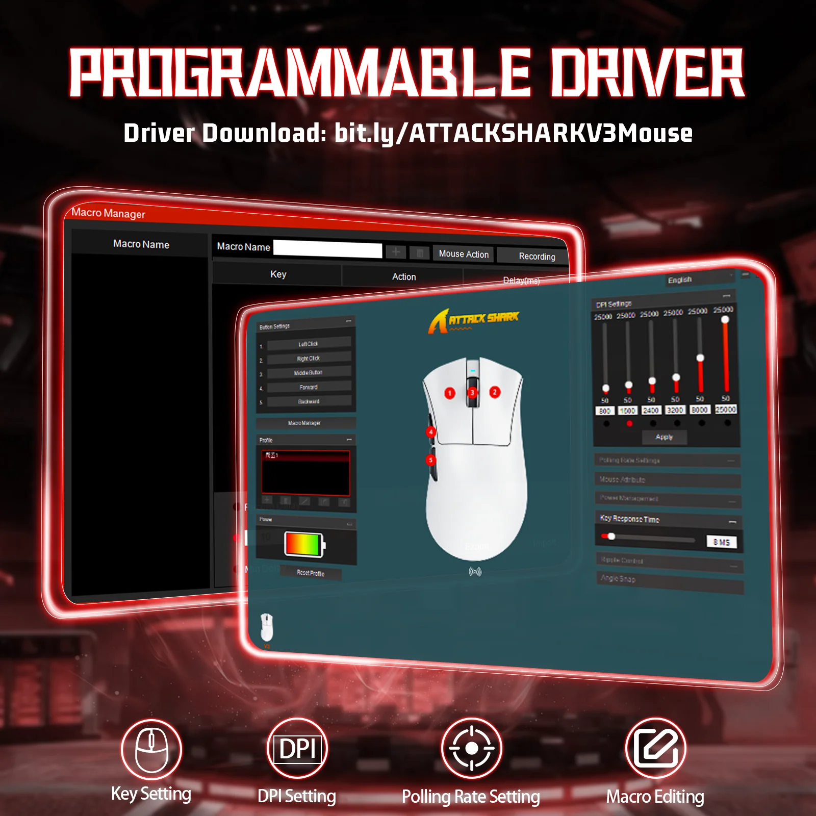 ATTACK SHARK V3 Ultra-Light Tri-Mode Gaming Mouse - Image 45