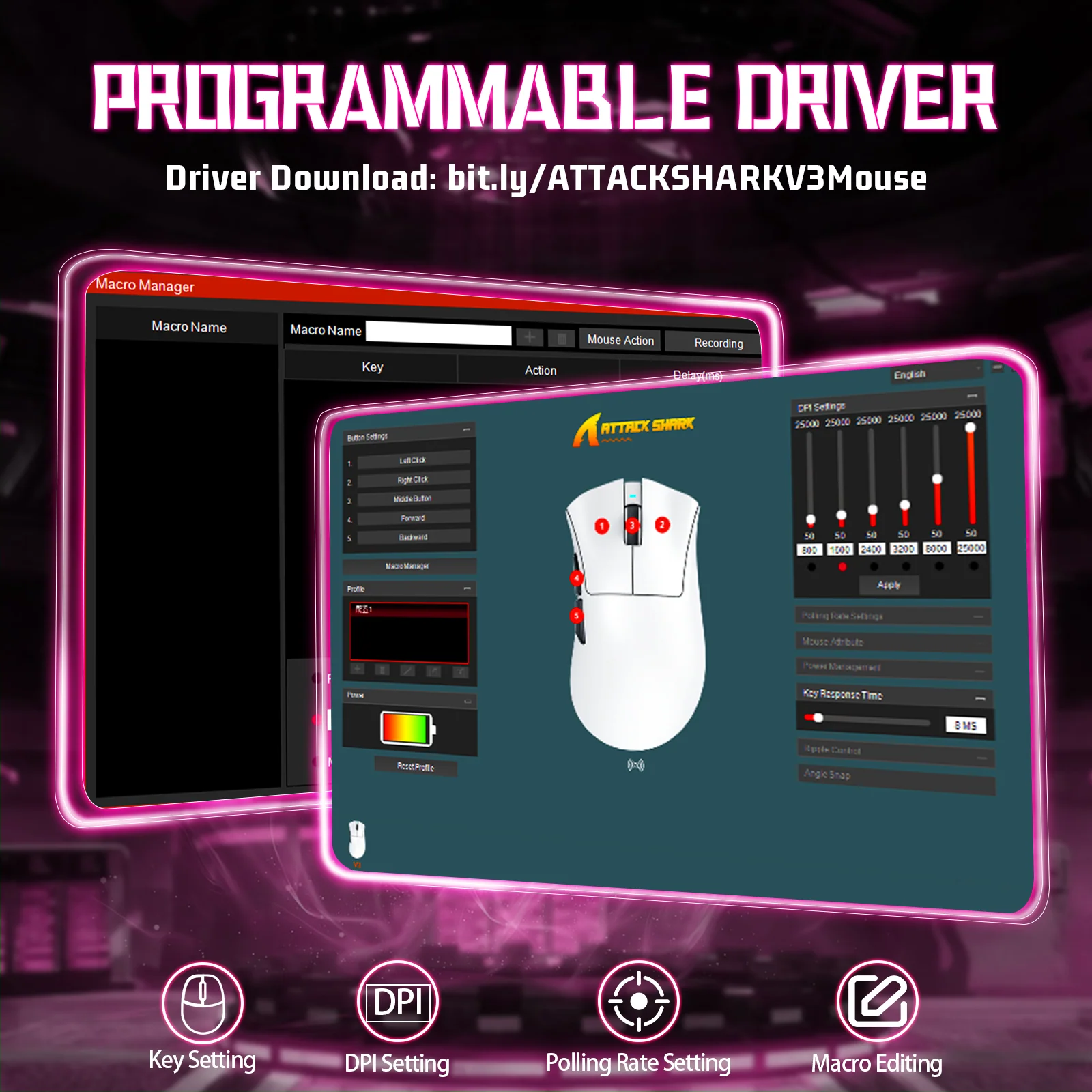ATTACK SHARK V3 Ultra-Light Tri-Mode Gaming Mouse - Image 54