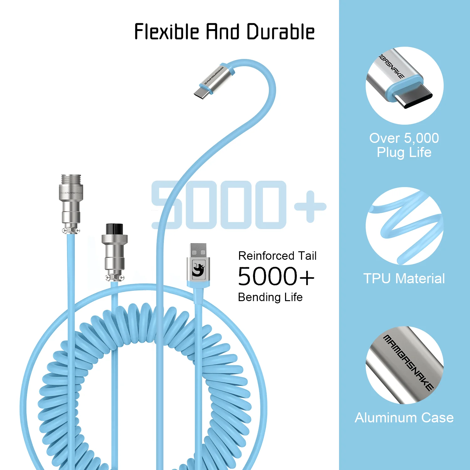 ATTACK SHARK x MAMBASNAKE C01 Coiled Cable - Image 34