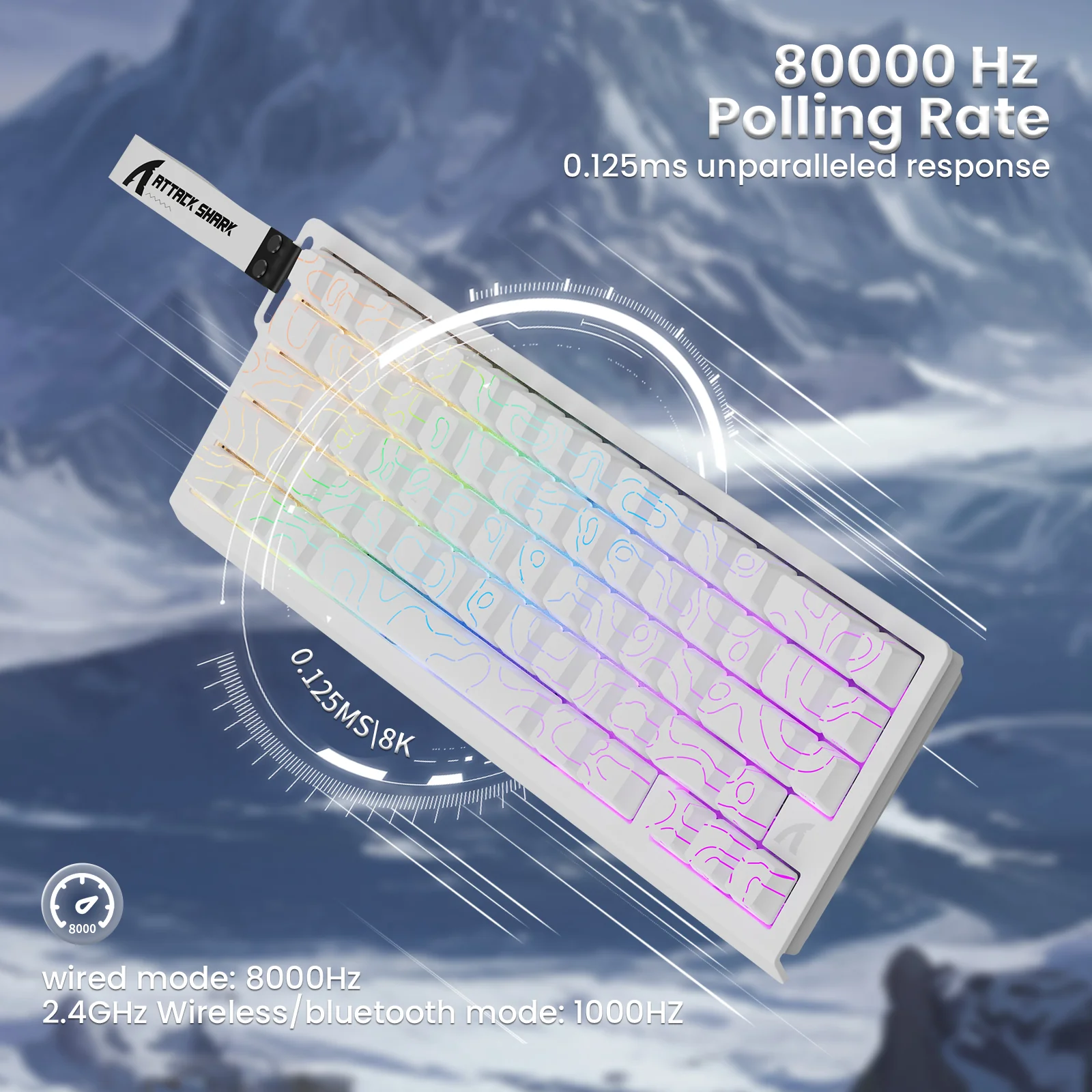 ATTACK SHARK X68PRO HE Wireless Rapid Trigger Keyboard With Coiled Cable - Image 18