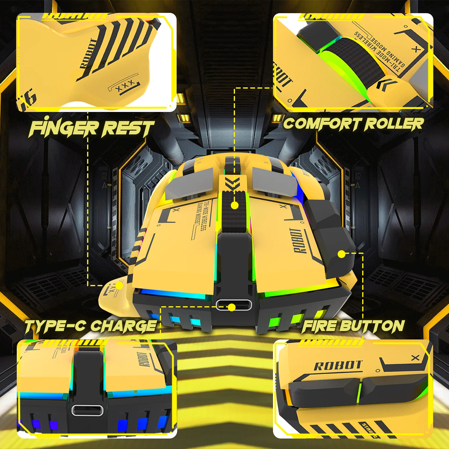 ATTACK SHARK G6 Tri-mode Gaming Mouse - Image 11