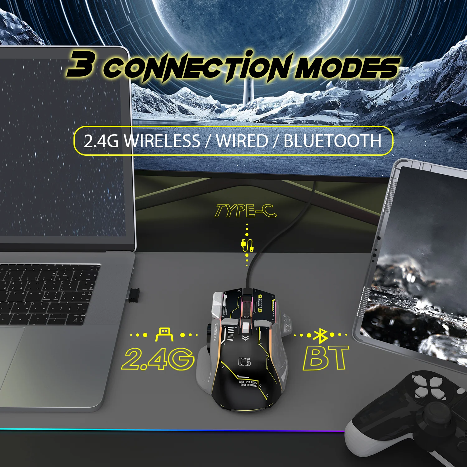 ATTACK SHARK G6 Tri-mode Gaming Mouse - Image 16