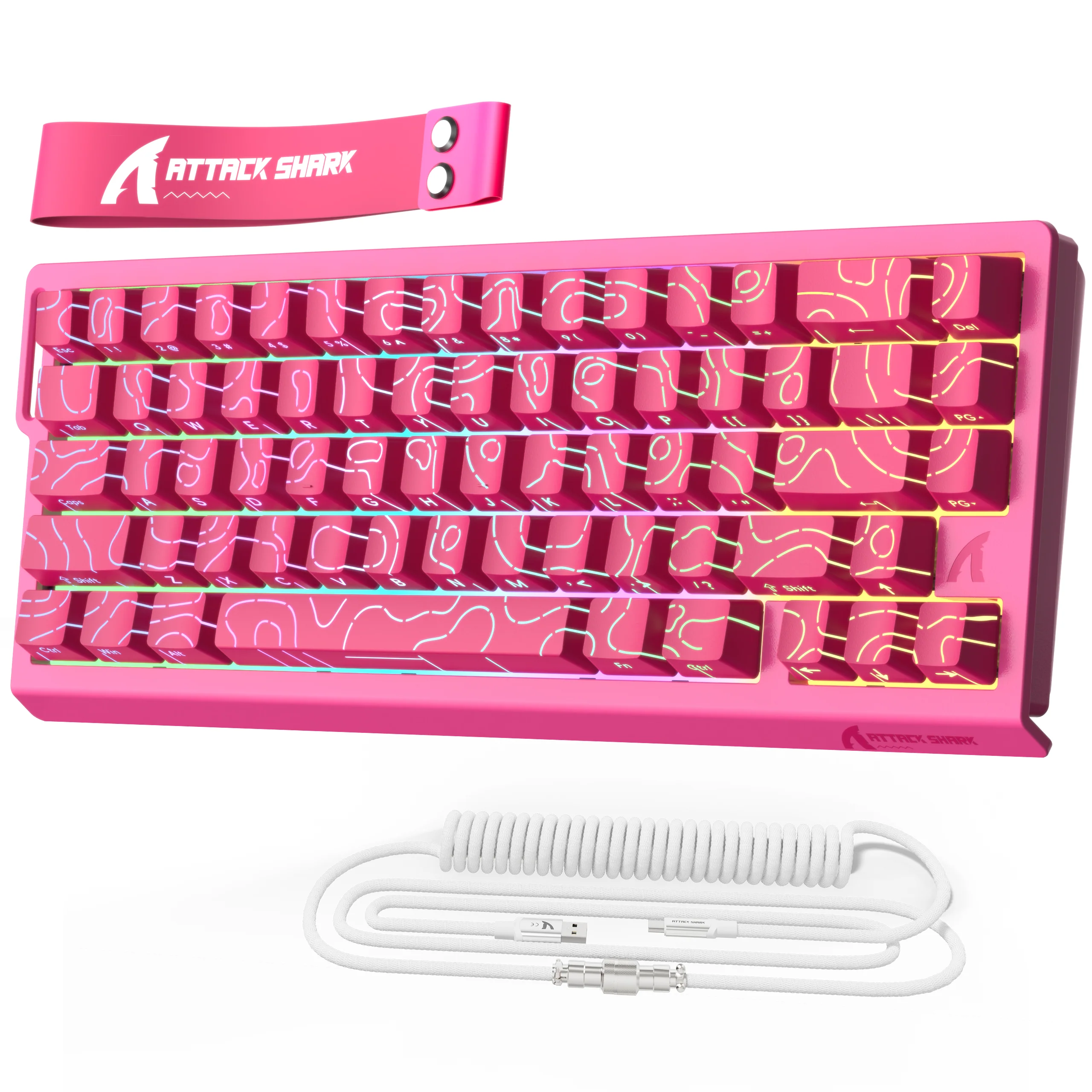 ATTACK SHARK X68 HE Rapid Trigger Keyboard Magnetic Switch with C01PRO Coiled Cable - Image 40